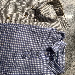 Ralph Lauren  Gingham Casual Shirt and Brooks Brothers seersucker shirt.